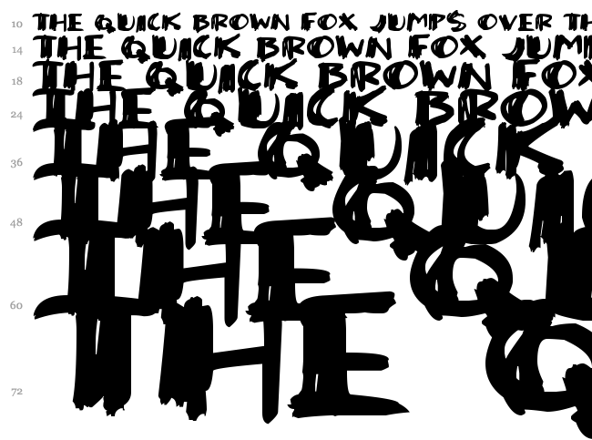 Super Sketch font waterfall
